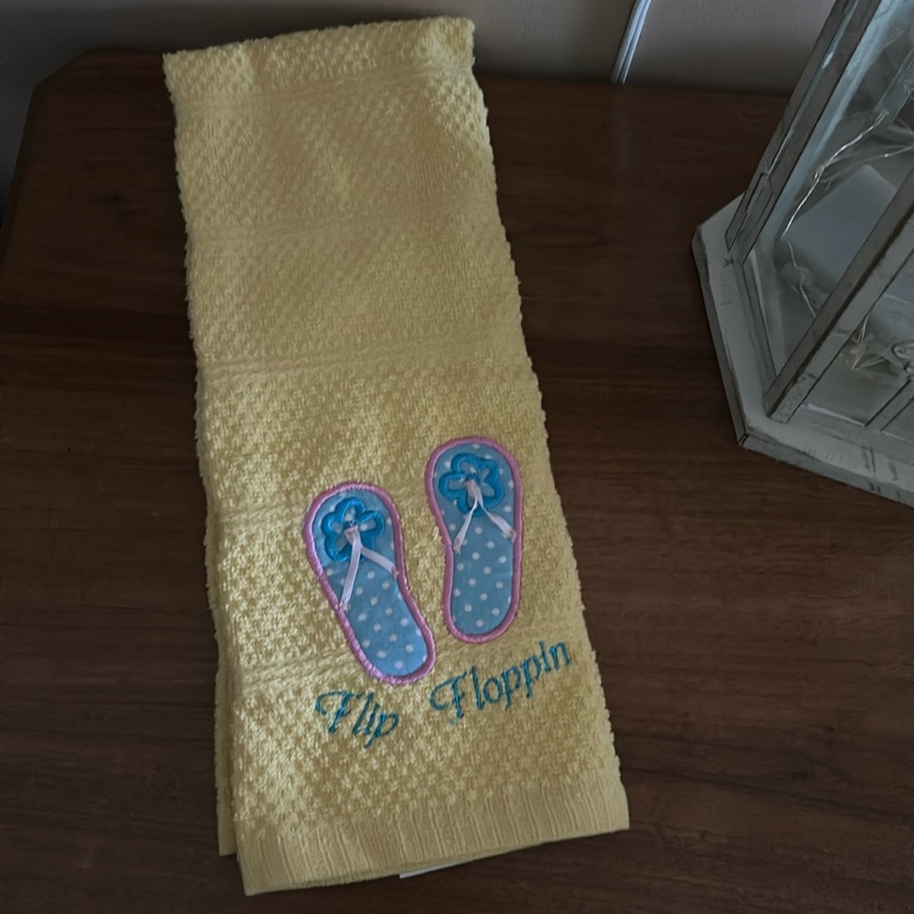 Flip flop kitchen towel